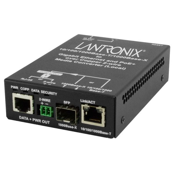 Lantronix Ethernet Over 2-Wire Extender With PoE+